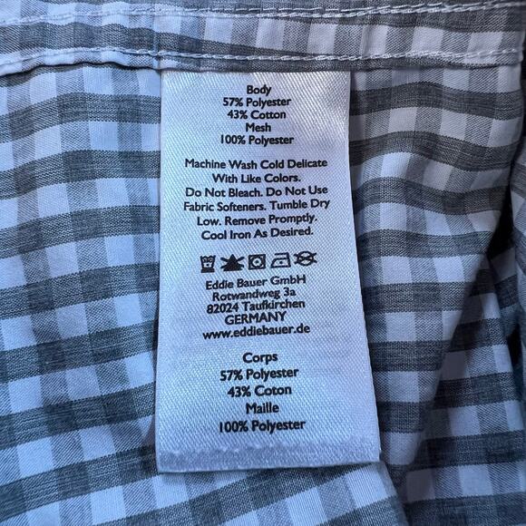 Eddie Bauer Men's Travex Classic Gingham Short Sleeve Button Down Shirt Size TXL - Picture 6 of 8